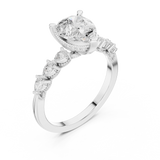 Gold Ring DDLR-1006, White Gold, view 2