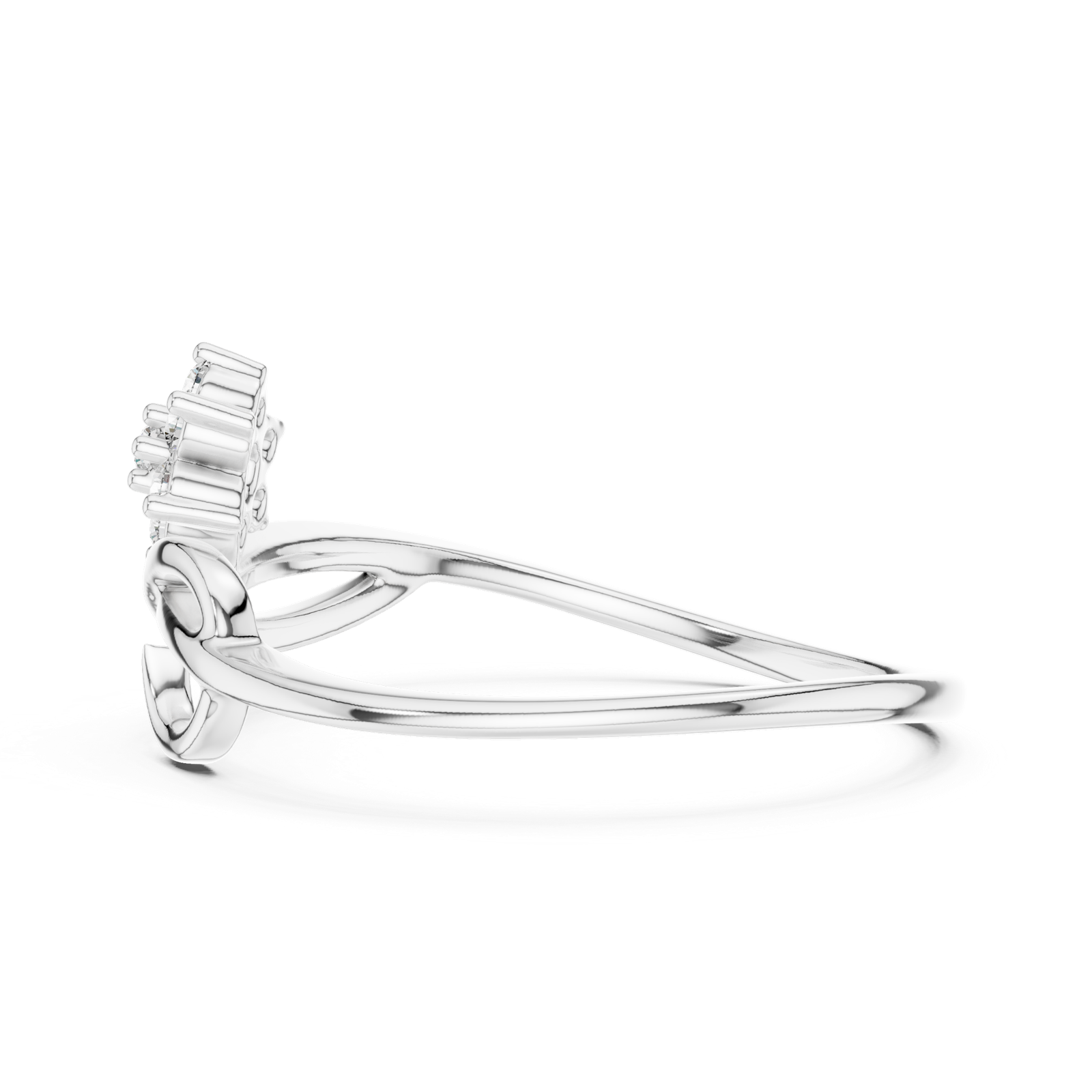 Gold Ring 12-10029@L, White Gold, view 3