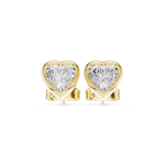 Gold Jewelry, Heart center stone, Yellow Gold, view 4