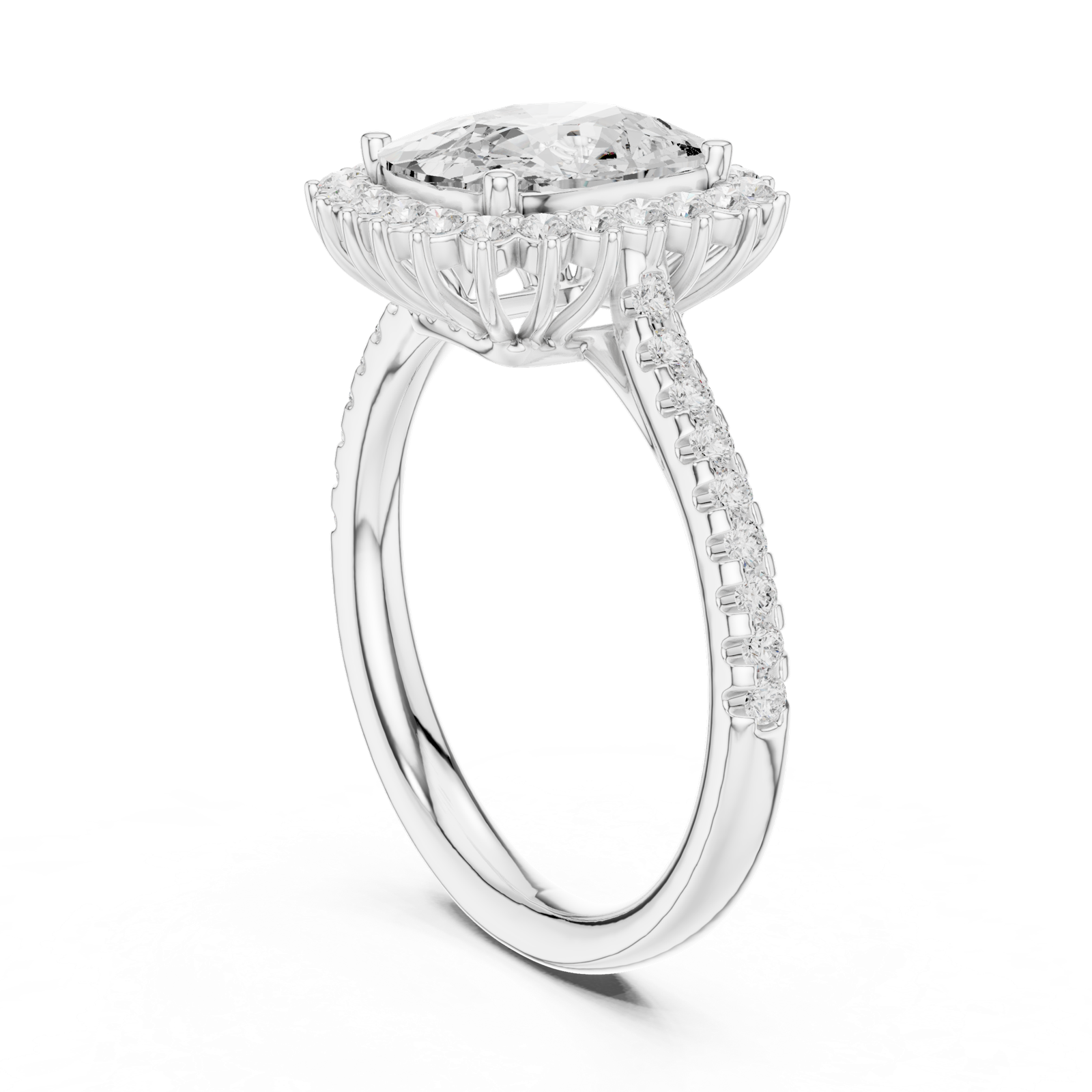 Gold Ring DDLR-732, White Gold, view 1