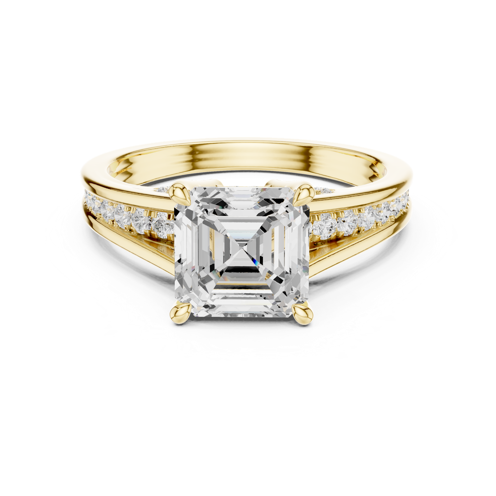 Gold Ring DDLR-992, Yellow Gold, view 4