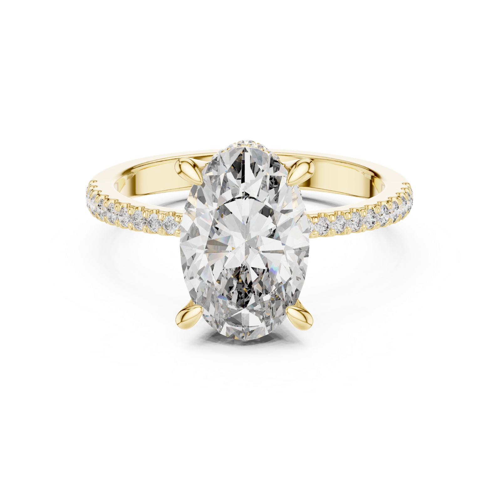 Gold Ring DDLR-251, Yellow Gold, view 4