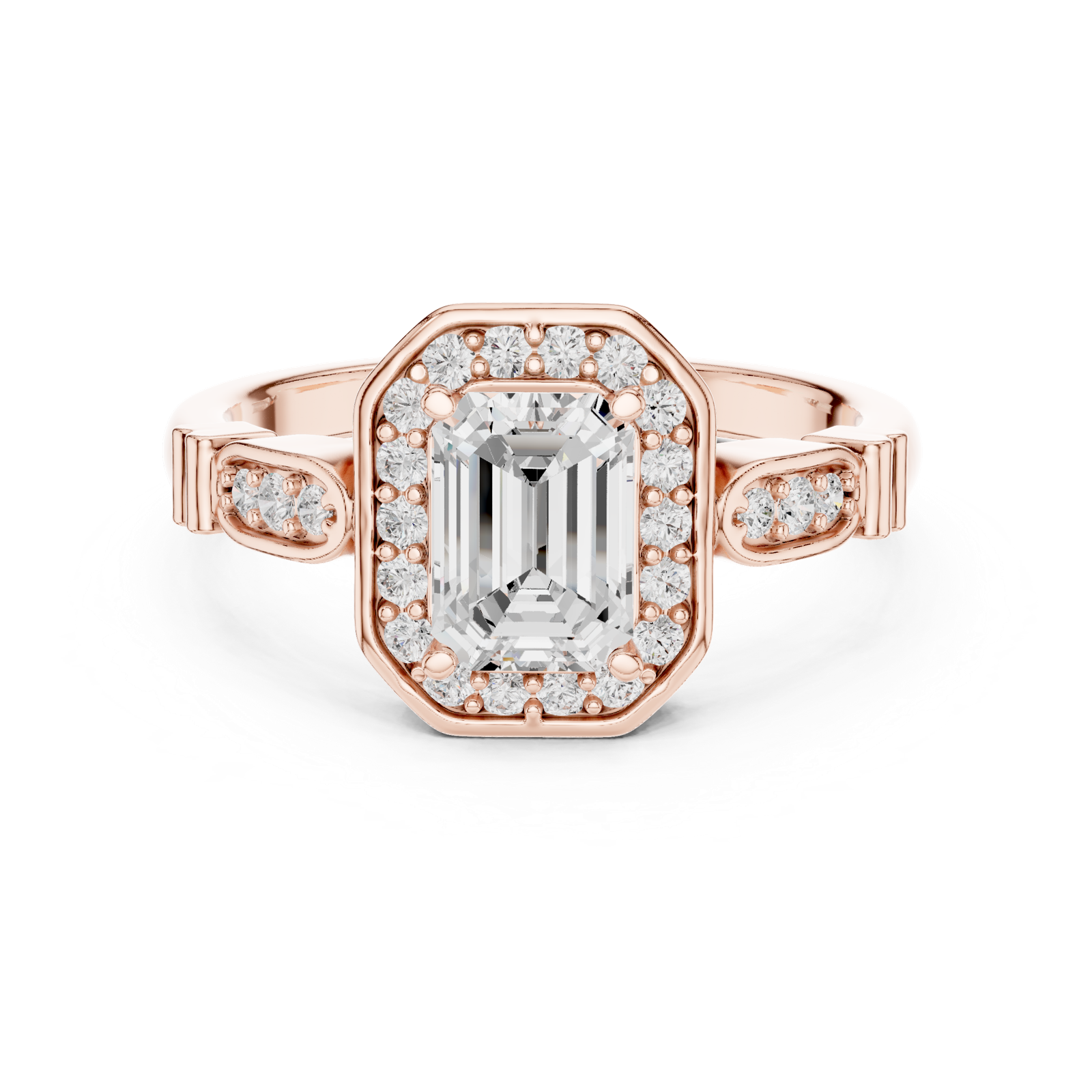 Gold Ring LR-0270, Rose Gold, view 4