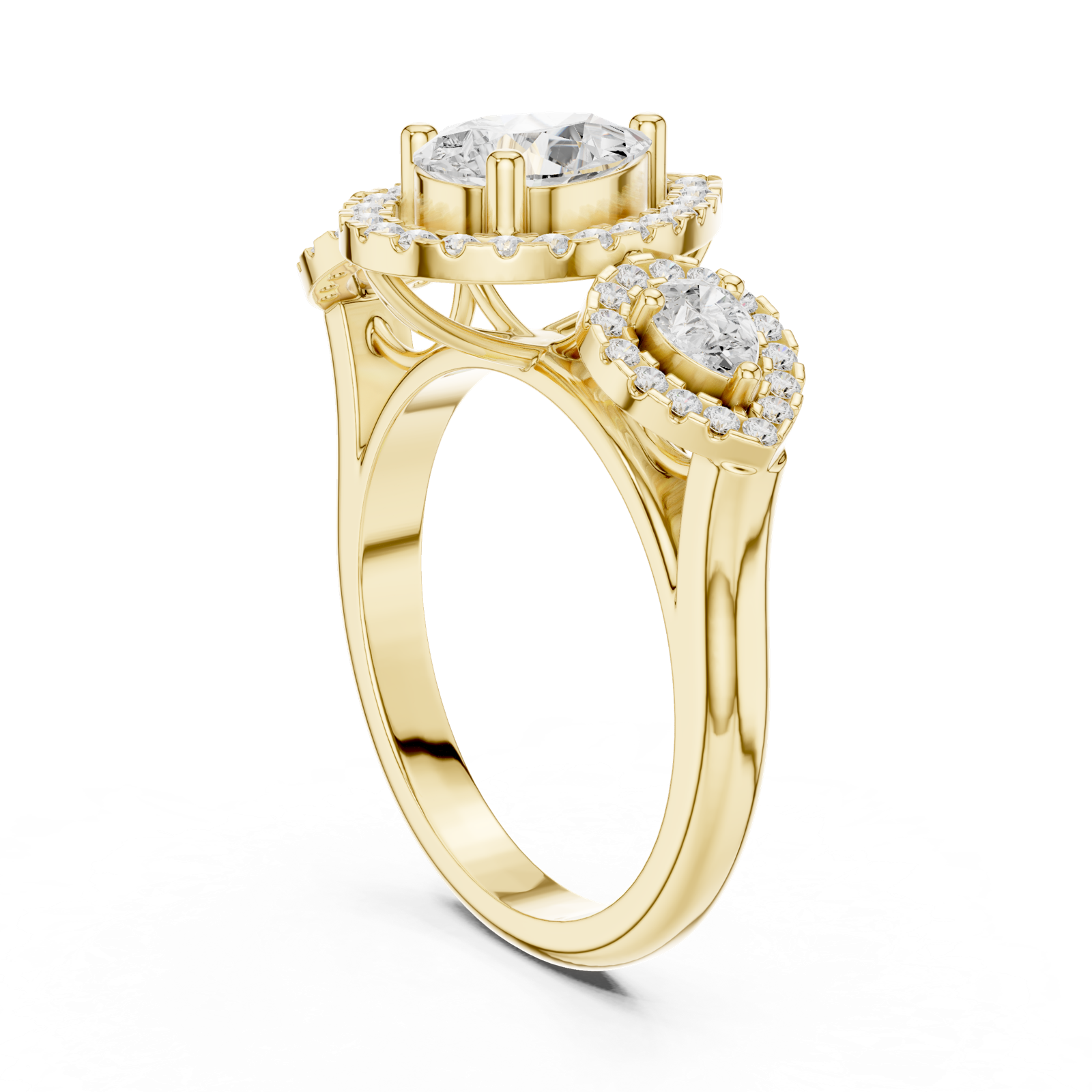 Gold Ring DDLR-317, Yellow Gold, view 1
