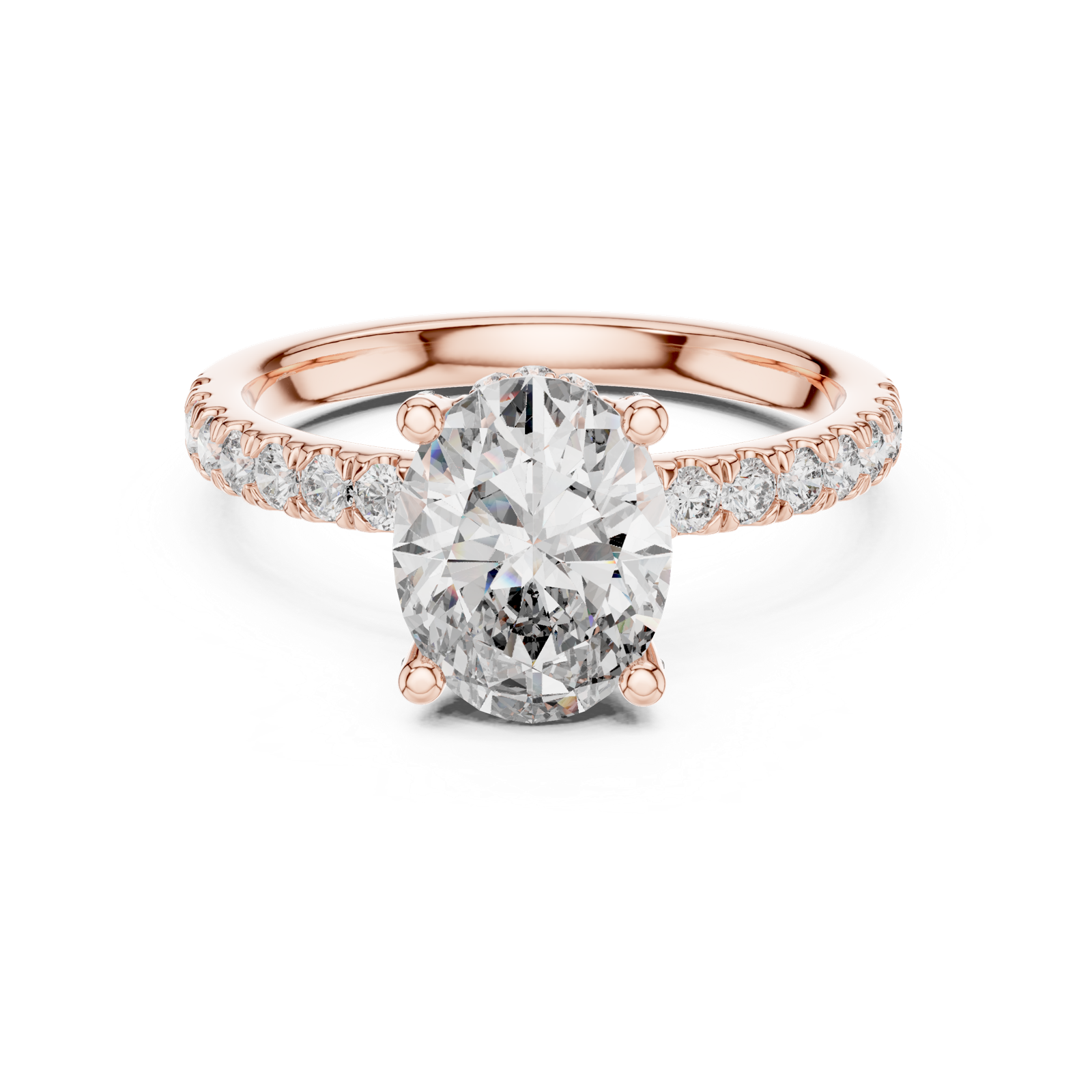 Gold Ring DDLR-161, Rose Gold, view 4