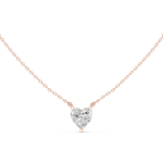 Gold Jewelry DDPO-001, Heart center stone, Rose Gold, view 4