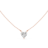 Gold Jewelry DDPO-001, Heart center stone, Rose Gold, view 4