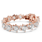 14K Solid Gold Lab Diamond Bracelet, Rose Gold, view 1