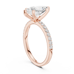 Gold Ring DDLR-040, Marquise center stone, Rose Gold, view 1