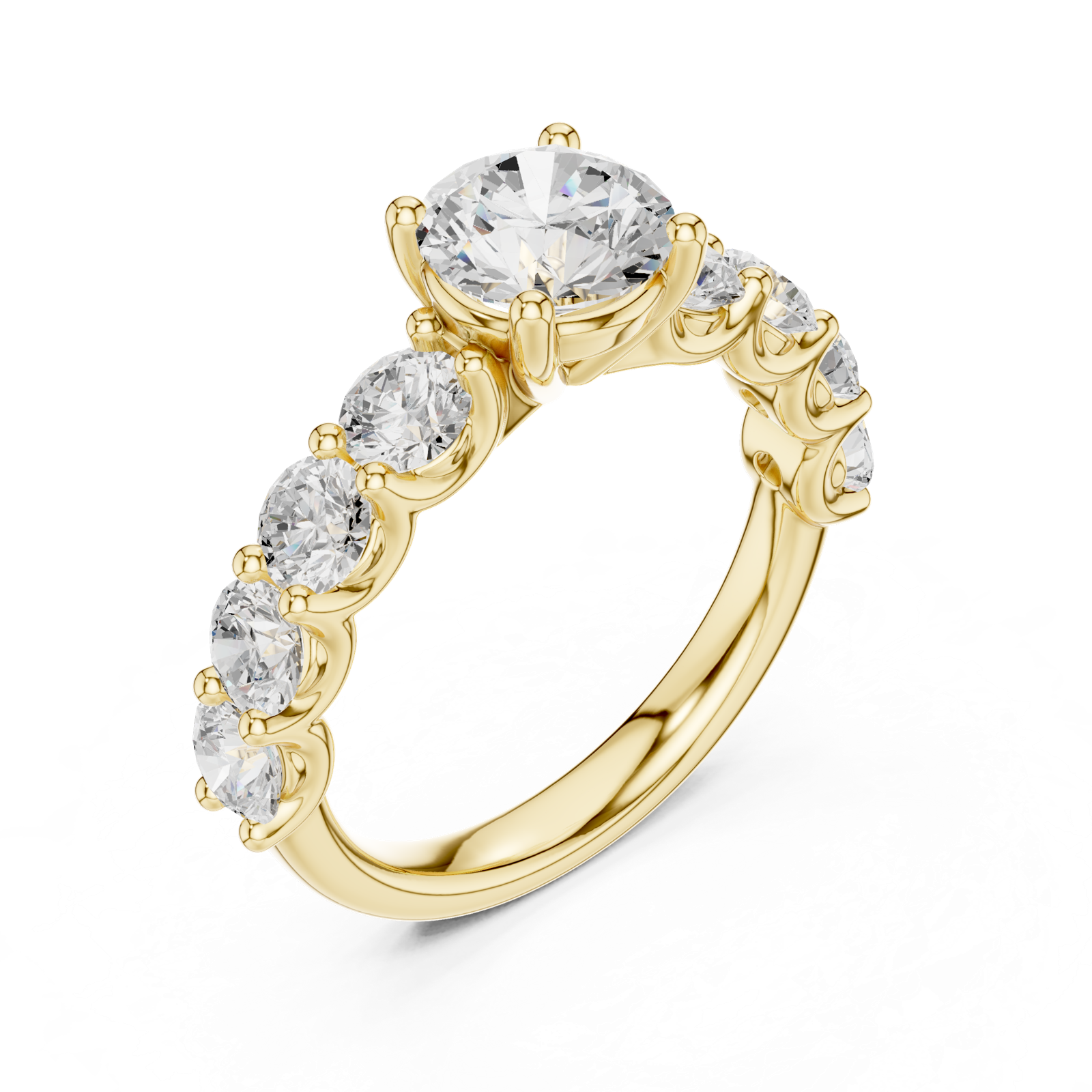 Gold Ring DDLR-657, Yellow Gold, view 2