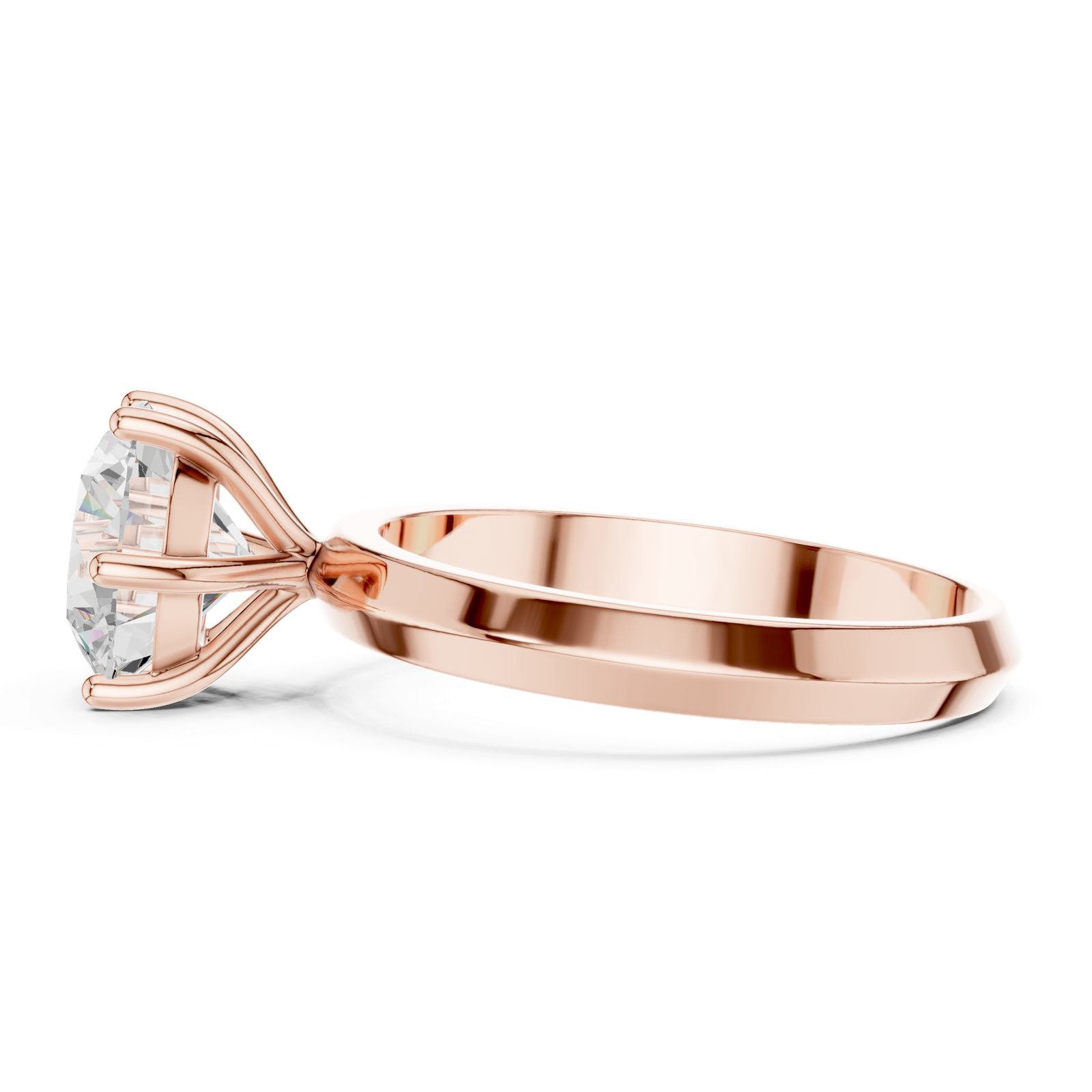 Gold Ring DDLR-694, Rose Gold, view 3