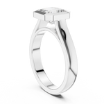 Gold Jewelry L36-3, Asscher center stone, White Gold, view 1