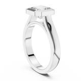 Gold Jewelry L36-3, Asscher center stone, White Gold, view 1