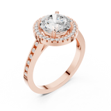 Gold Ring DDLR-349, Rose Gold, view 2