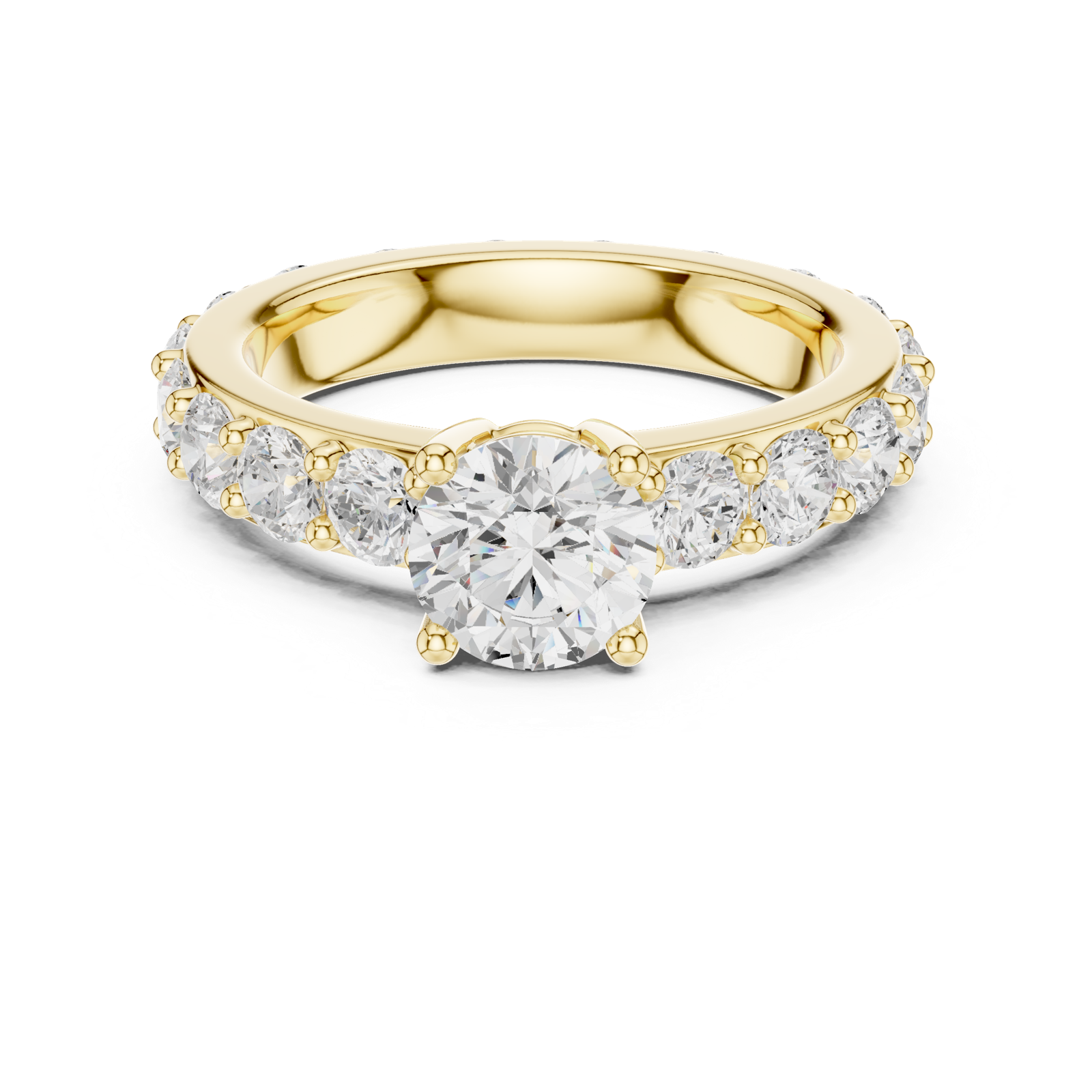 Gold Ring DDLR-654, Yellow Gold, view 4