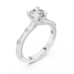 14K Solid Gold Lab Diamond Solitaire Ring, White Gold, view 2