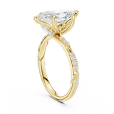 Gold Ring DDLR-167, Marquise center stone, Yellow Gold, view 1