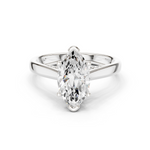 Gold Jewelry L36-18, Marquise center stone, White Gold