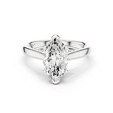 Gold Jewelry L36-18, Marquise center stone, White Gold