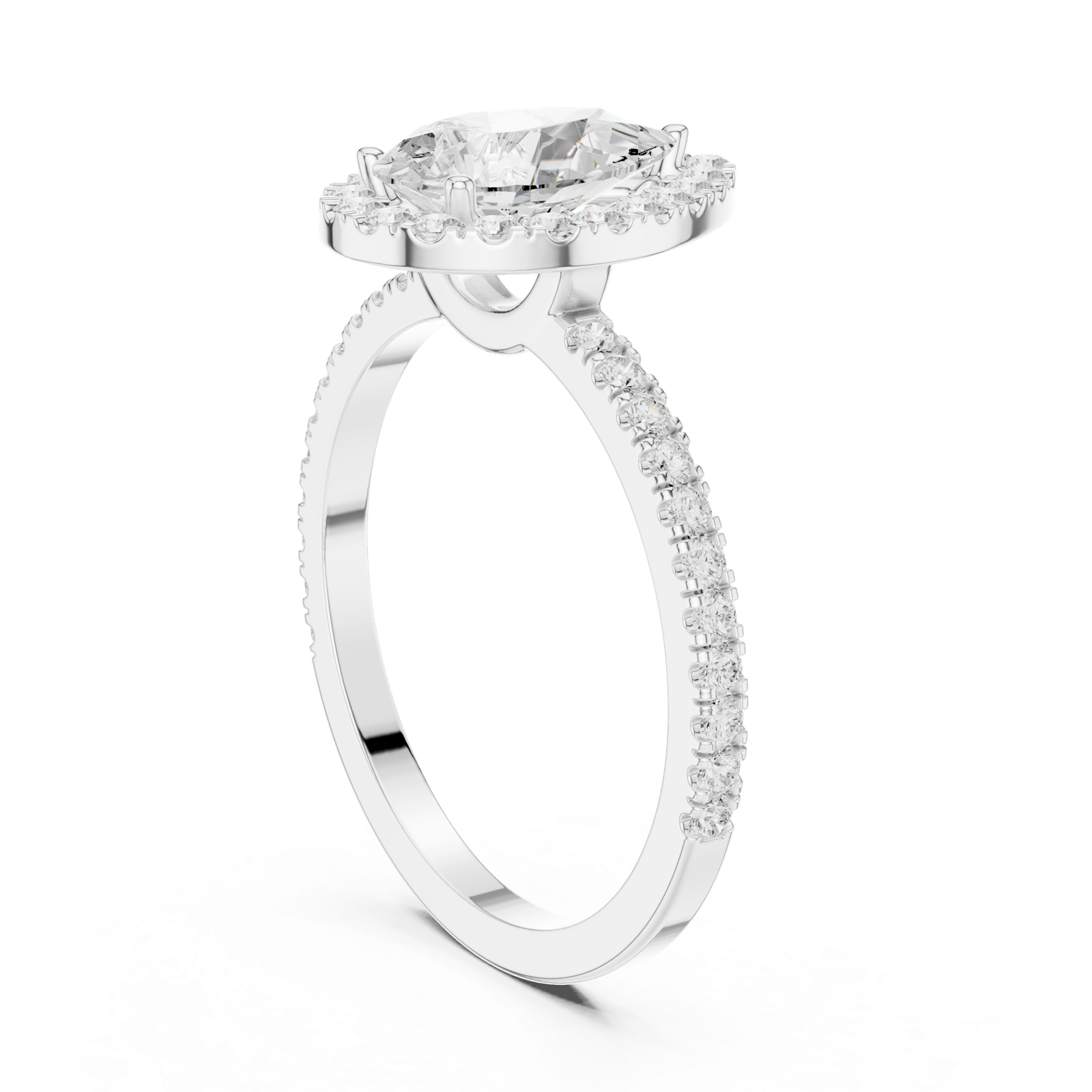 Gold Ring DDLR-1085, White Gold, view 1