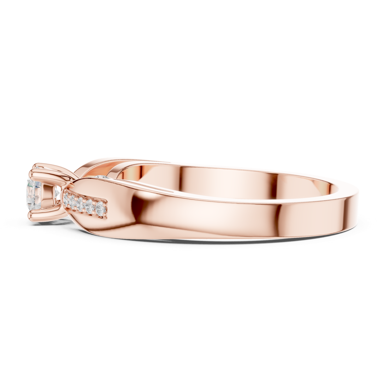 Gold Ring DDLR-839, Rose Gold, view 3