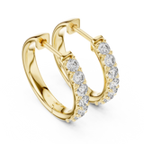 Gold Earrings L02-30, Yellow Gold, view 2