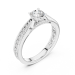 Gold Ring LR-0311, White Gold, view 2