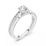 Gold Ring LR-0311, White Gold, view 2