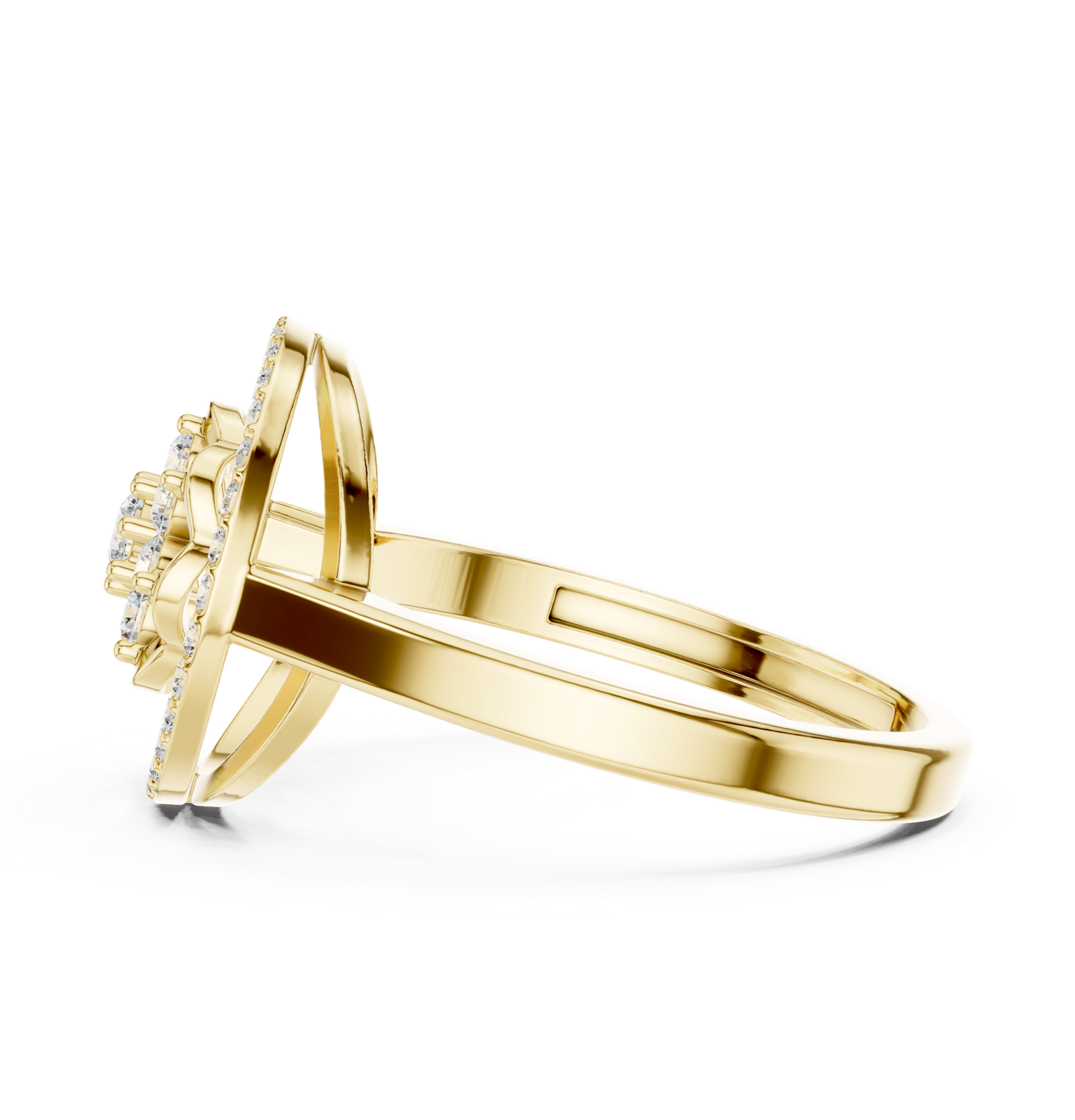 Gold Ring ALR-154, Yellow Gold, view 3