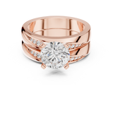 Gold Ring DDLR-291, Rose Gold, view 4