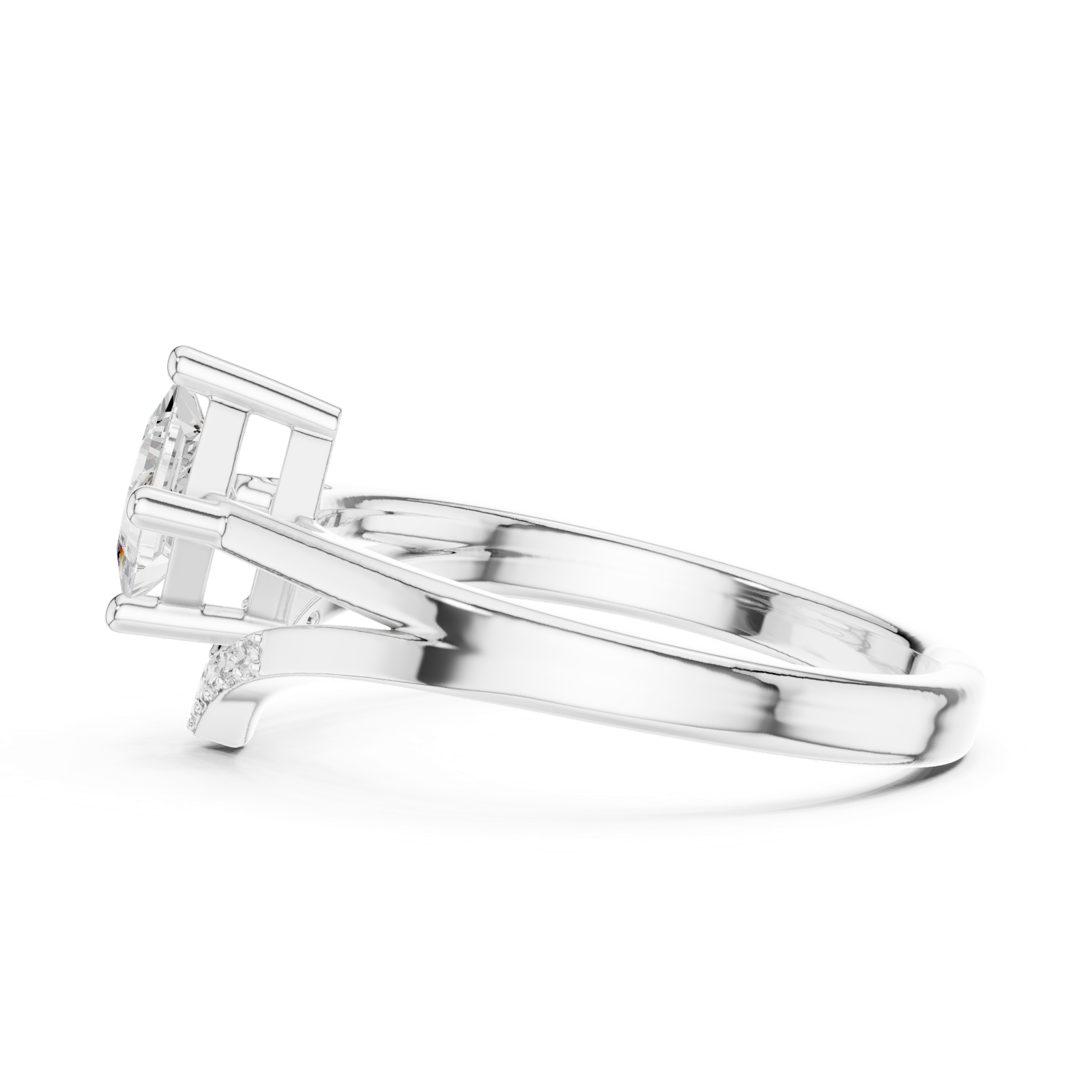 Gold Ring DDLR-477, White Gold, view 3