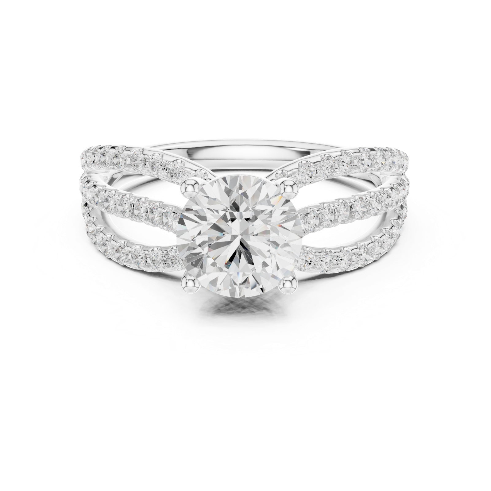 Gold Ring DDLR-676, White Gold, view 4