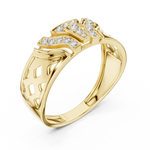 Gold Ring LR-01 (32), Yellow Gold, view 2