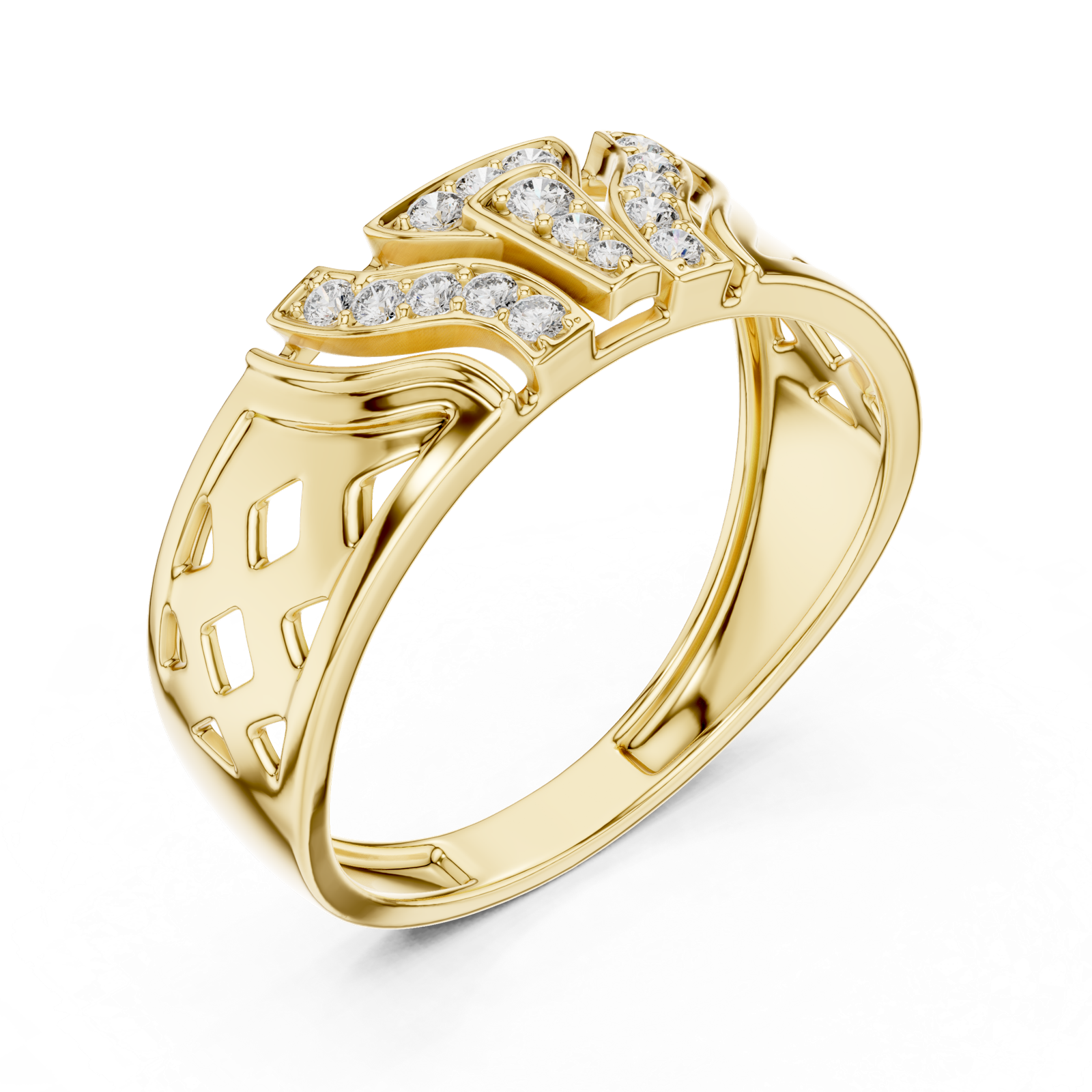 Gold Ring LR-01 (32), Yellow Gold, view 2