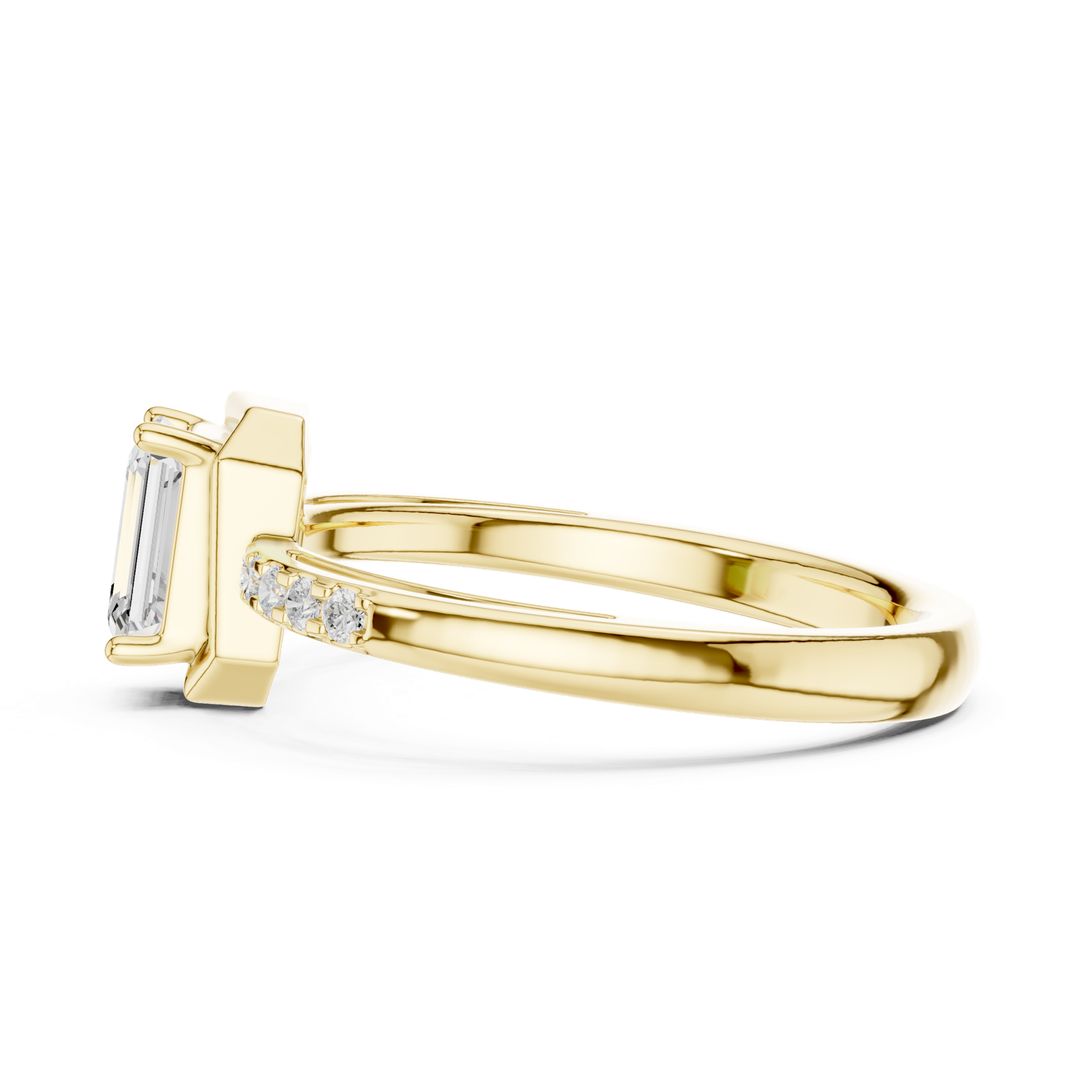 Gold Ring DDLR-520, Yellow Gold, view 3