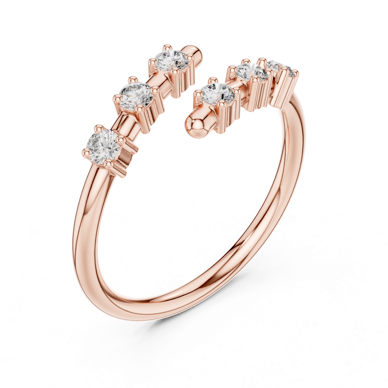 Gold Ring L28-15, Rose Gold, view 2