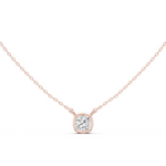 Gold Jewelry, Cushion center stone, Rose Gold