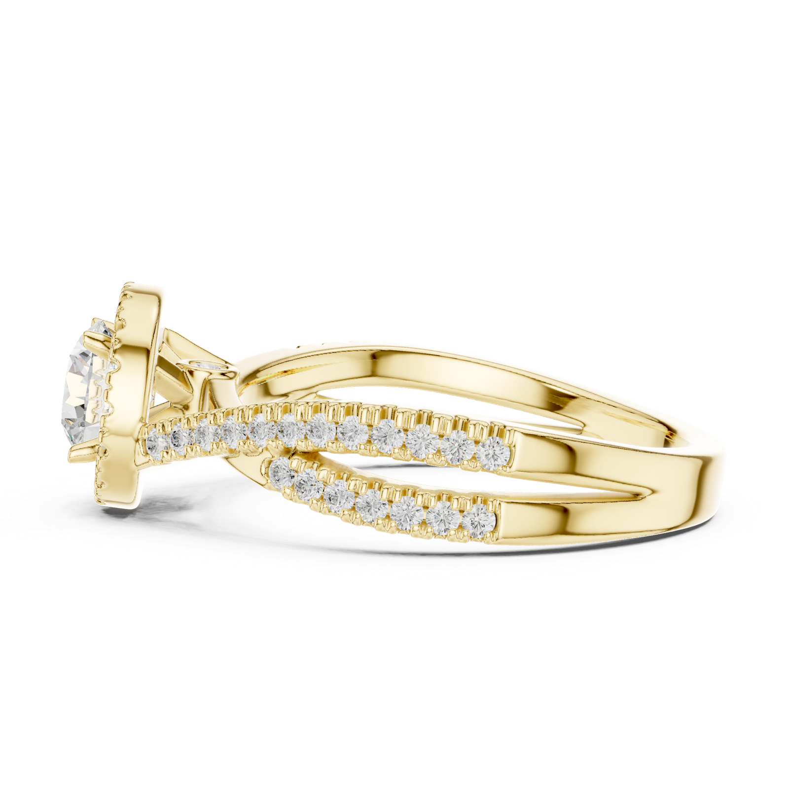 Gold Ring LR-0301, Yellow Gold, view 3
