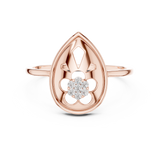 Gold Ring DR-6188, Rose Gold, view 4