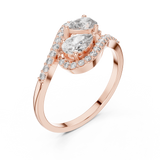 Gold Ring HLR-175, Rose Gold, view 2
