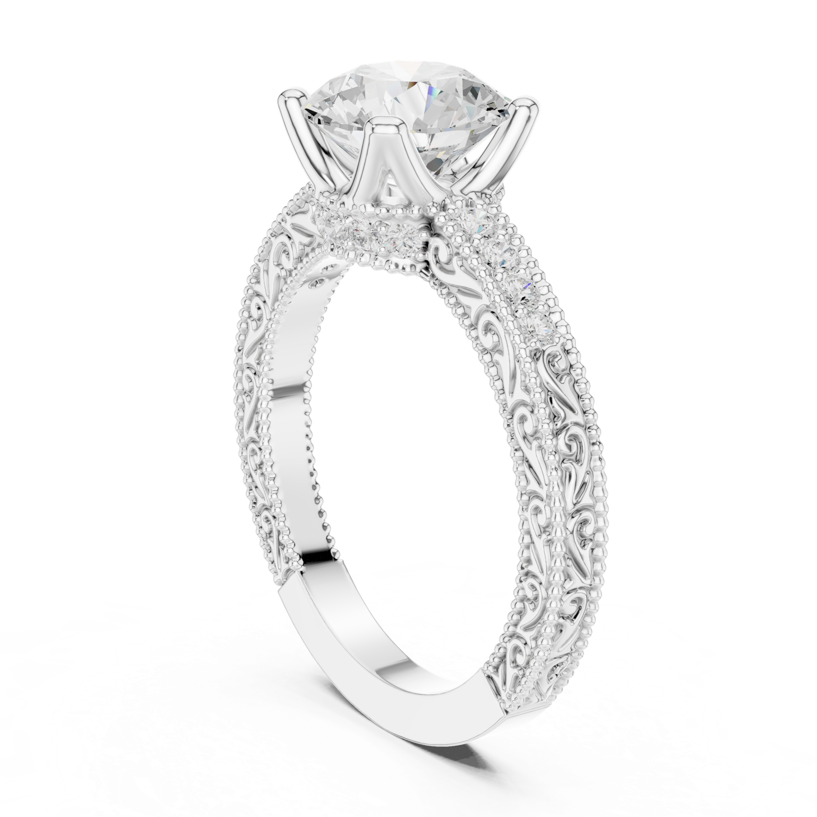 Gold Ring DDLR-982, White Gold