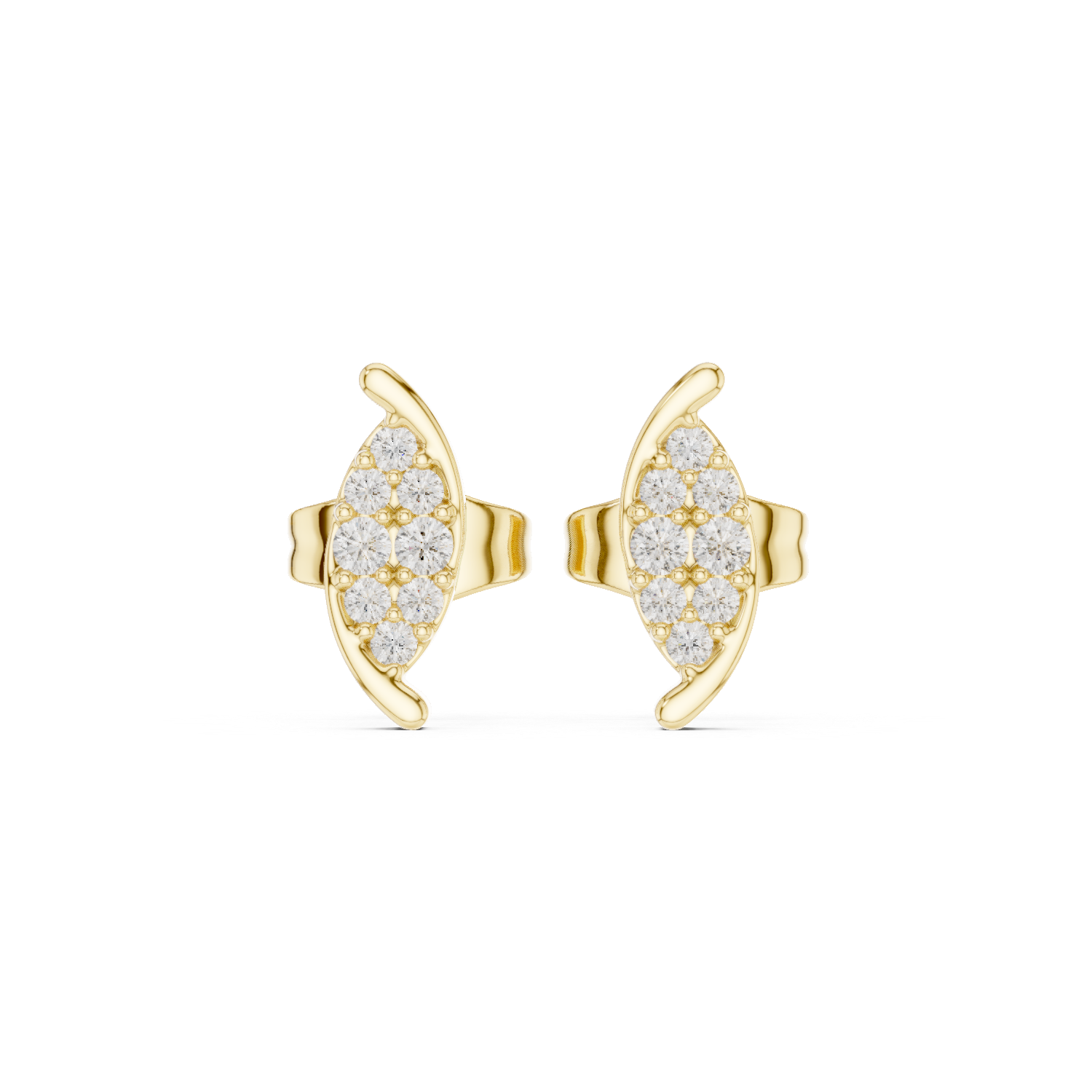 Gold Earrings SBER(43), Yellow Gold