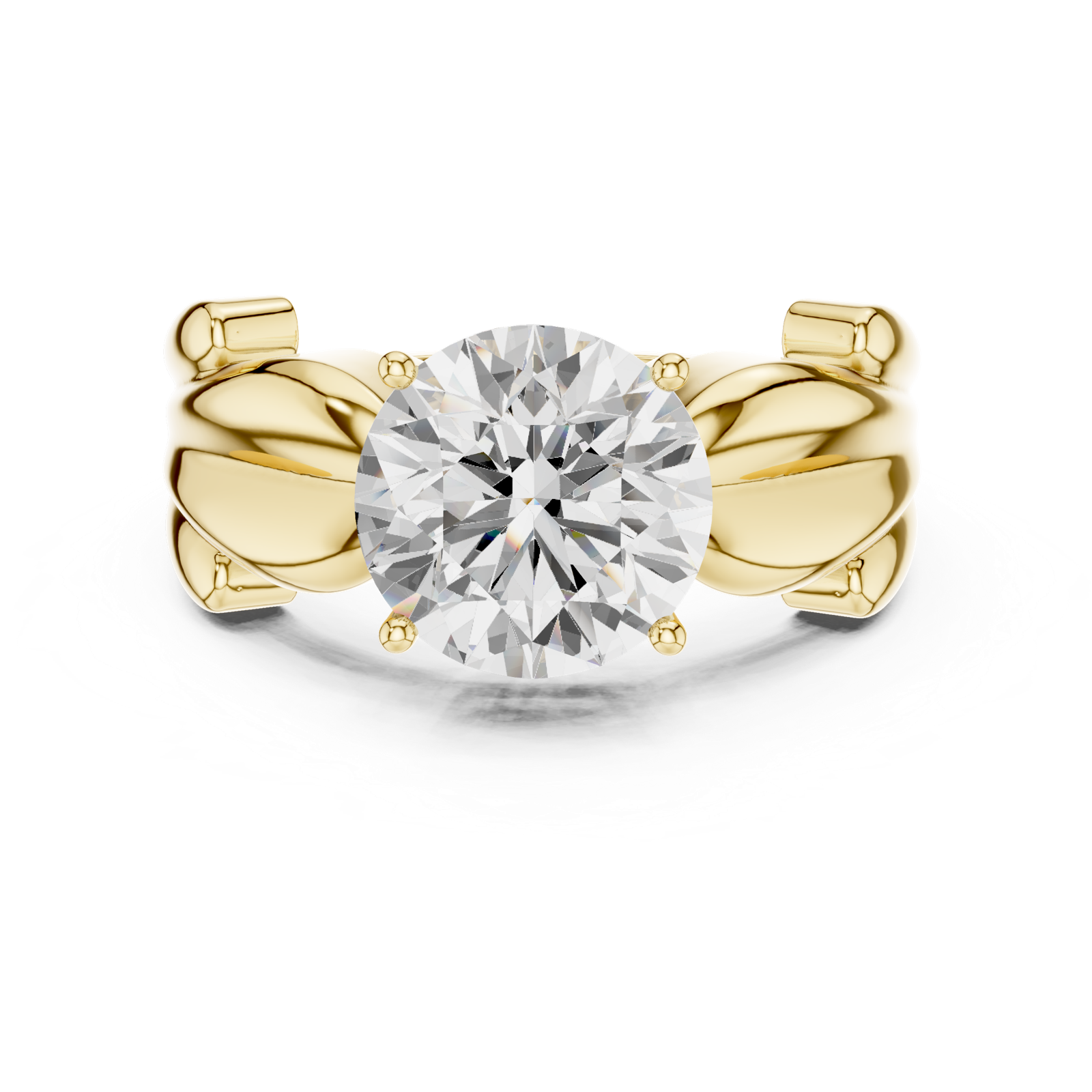 Gold Ring RLR1756, Yellow Gold, view 4