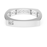 14K Solid Gold Lab Diamond Solitaire Ring, White Gold