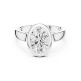 Gold Jewelry L36-3, Oval center stone, White Gold, view 4