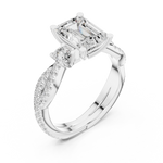 Gold Ring DDLR-281, White Gold, view 2