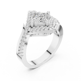 Gold Ring DDLR-321, White Gold, view 2