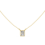 Gold Jewelry DDPS-001, Radiant center stone, Yellow Gold, view 4