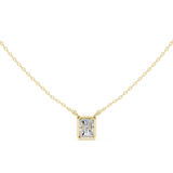 Gold Jewelry DDPS-001, Radiant center stone, Yellow Gold, view 4