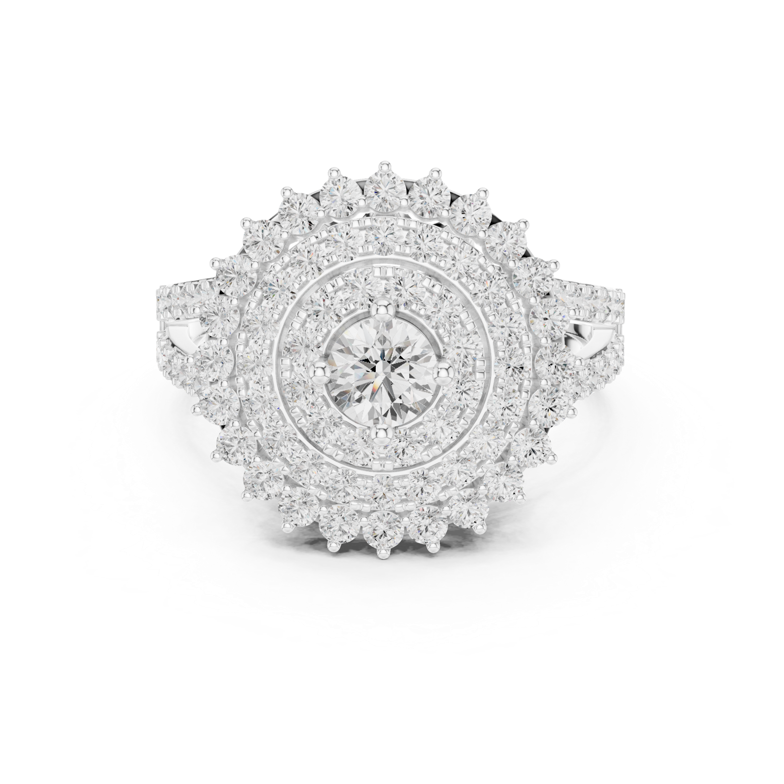 Gold Ring DDLR-761, White Gold, view 4